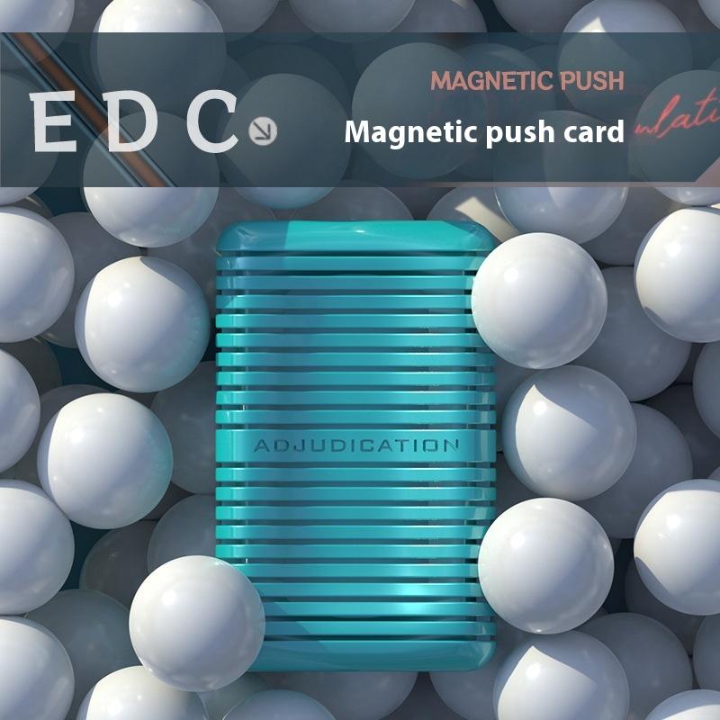 Mechanical Slider Soap Box Anti-stress Toys Magnetic Push Card Metal Pushing Haptic Stress Relief Toy Fingertip for Adults Toy