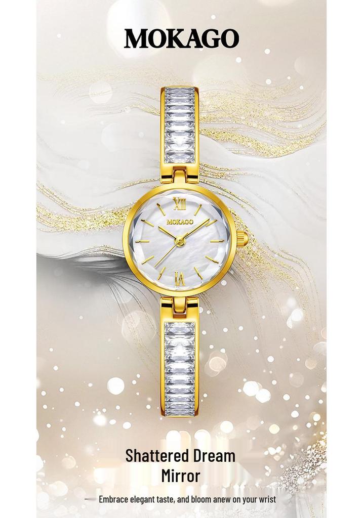MOKAGO Quartz Women's Luxury Lightweight Waterproof Bracelet Watch - Exquisite and Versatile Design