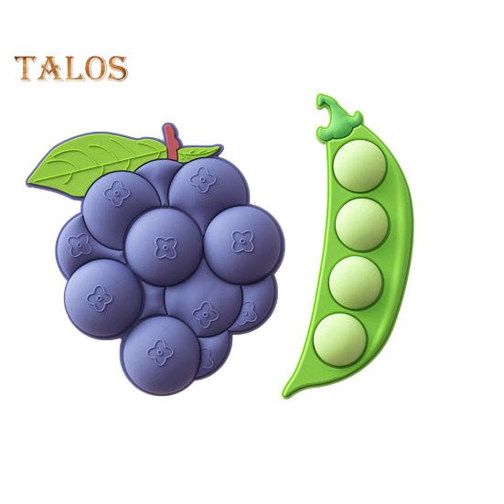 Magnete per frigorifero pisello mirtillo Simpatico magnete per frigorifero a forma di frutta 3D Forno a microonde Lavagna con appunti Foto Magnete per frigorifero Home Office