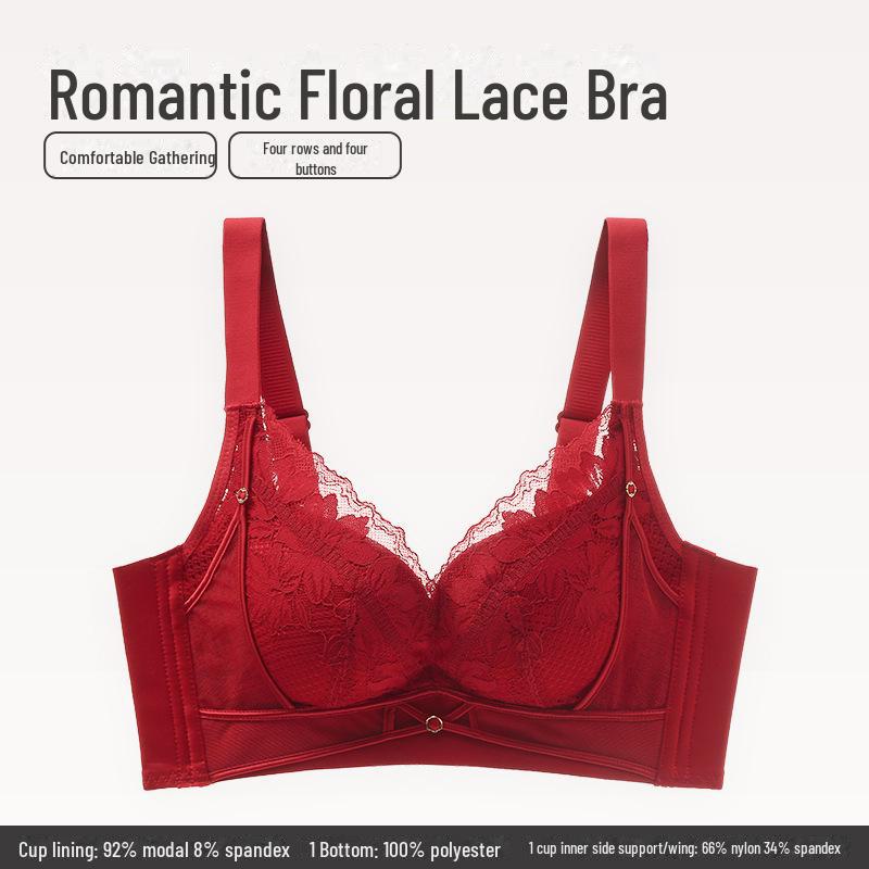 Women's Breathable Push-Up Bra: Anti-Sagging, Sexy Style, Side Support, No Underwire.