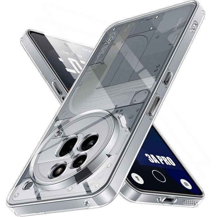 Coque pour Nothing Phone 3a Pro, Protection Silicone Transparent Antichoc Anti-Rayures Slim
