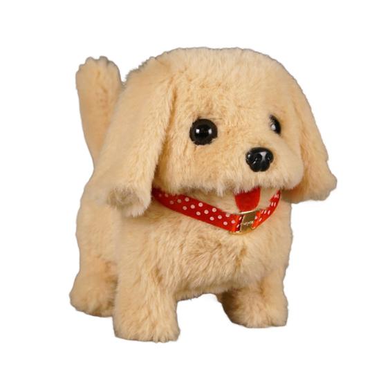 Kids Electric Plush Dog Toy Walking Barking Tail Wagging Interactive Puppy Plushie Toy Toddlers Boys Girls Educational Simulation Animal Toy