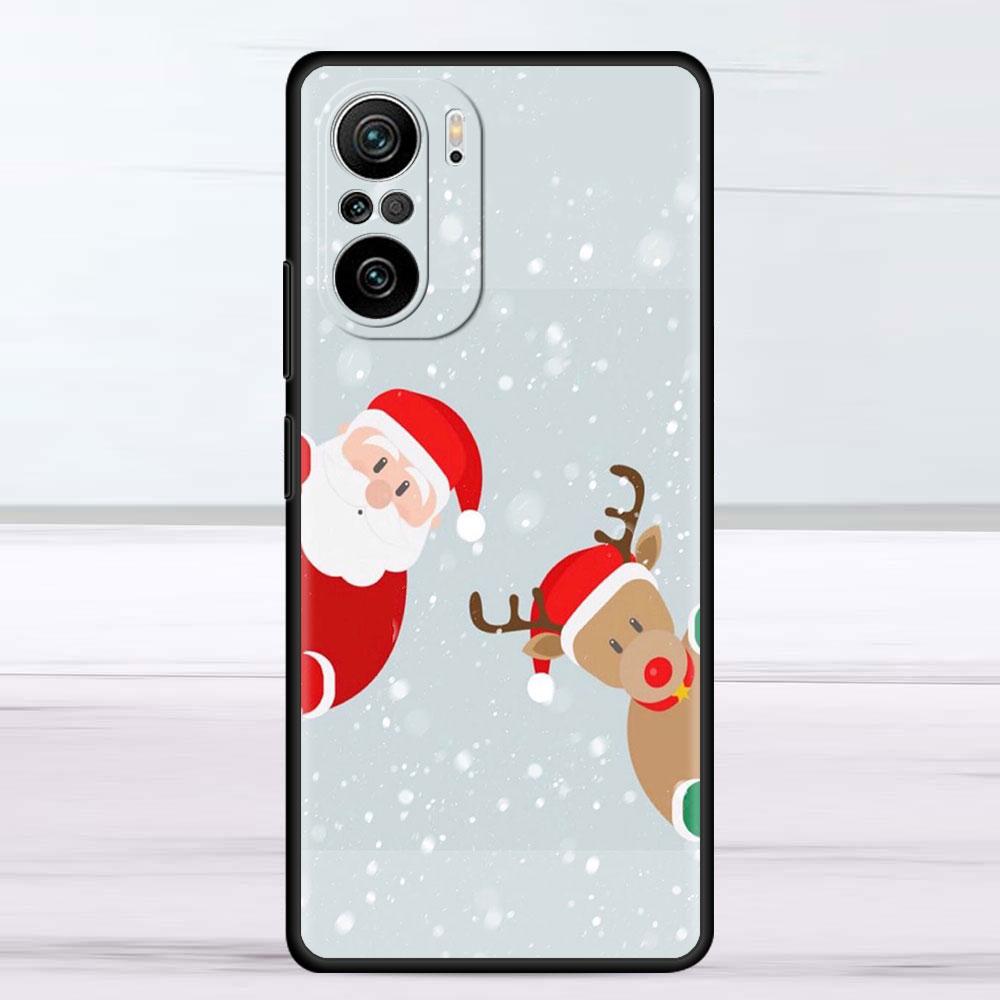 Christmas Santa Claus Case For Xiaomi Redmi Note 11 10 9 Pro K40 10S 9S 9A 9C Phone Cover 9T 8 8T 7 11T Silicone Shell