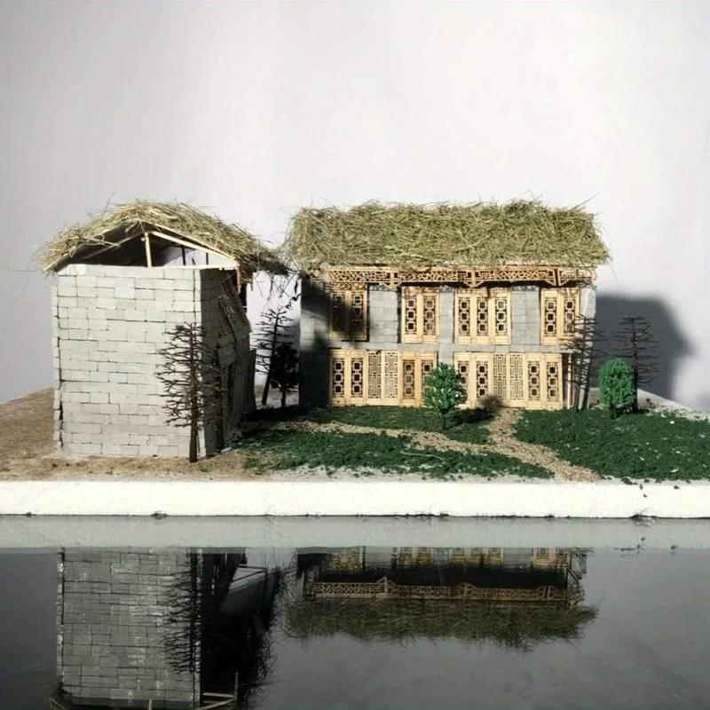 150/250 pieces gray mini wall tiles miniature brick statue model brick building set fake bricks for garden landscape accessories