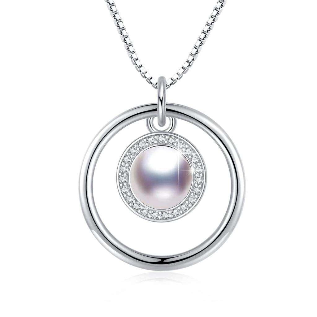 CUOKA MIRACLE I Love You Necklace, 100 Languages, 925 Sterling Silver, Projection Round Onyx Pendant, Memory Color Bone Necklace, Projection Gift for