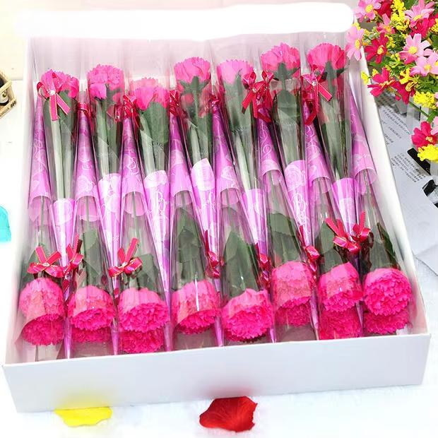 

Романтические цветы для ванны Искусственная гвоздика Вечеринка Подарок на День матери Украшение Подарок на День святого Валентина