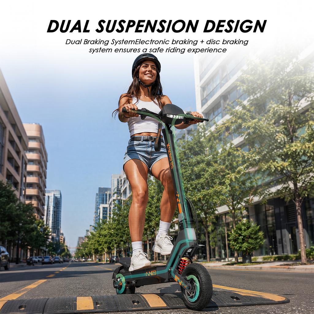 Kukirin G2 Electric Scooter,Electric Scooters Adult with Cuise Control, 55-60KM Range, 10 Inch Tires, 3 Speed Mode, Double Braking System