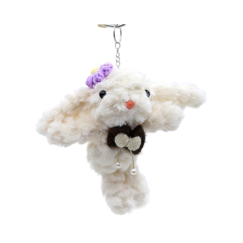 Looping Ears Rabbit Plush Toy Dolls School Bag Hanging Decoration Keychain Rabbit Plush Hanging