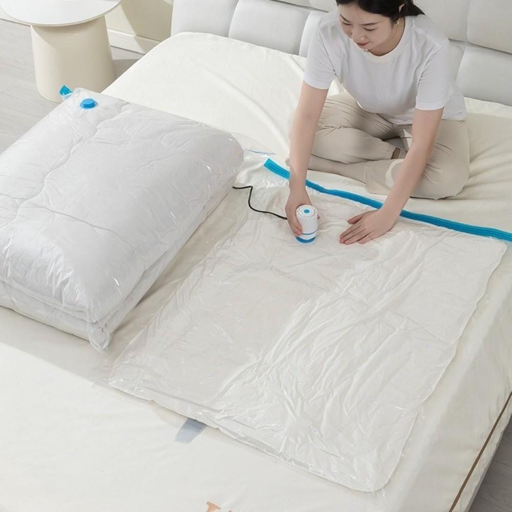 Transparent Vacuum Storage Bag Reusable Down Jacket Storage Bag Compression Bag  Moving House