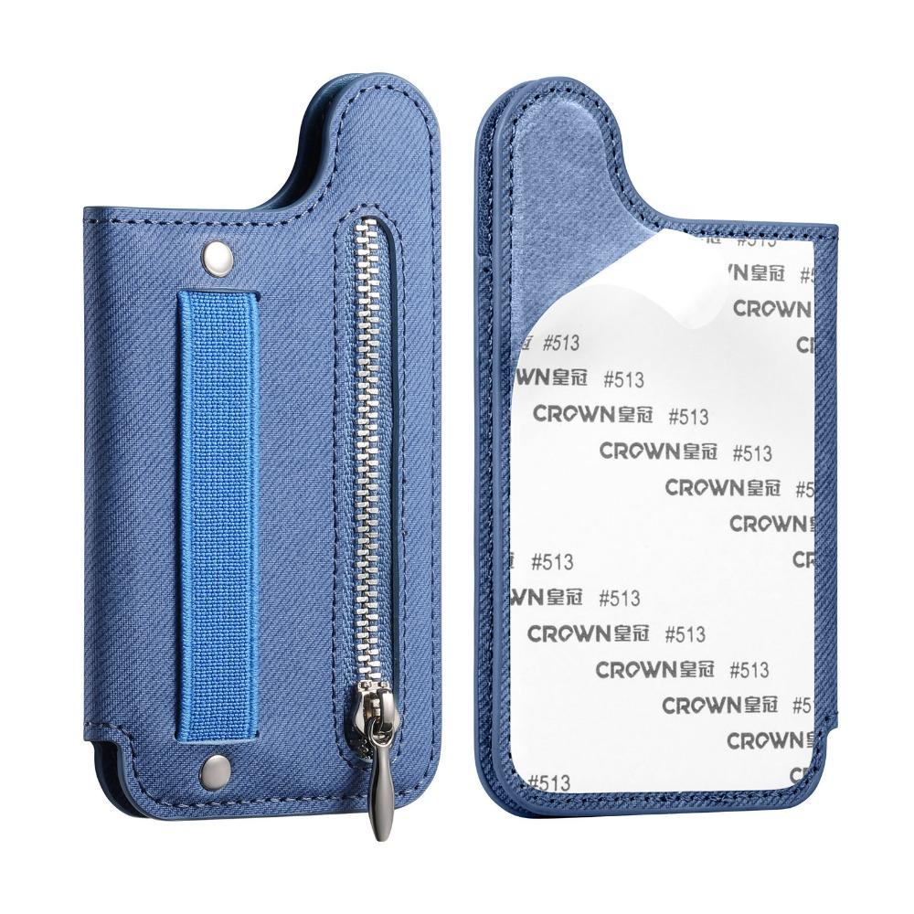 PU Leather Phone Card Bag RFID Blocking with Wrist Strap Phone Wallets Self-adhesive Phone Card Slot Holder Phone Accessories