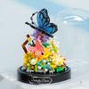 Non-Toxic Micro Building Block Flower With Dust Cover Mini Eternal Life Bouquet Assembling Toys For Kid Brick Ornament Decor Romantic Gift