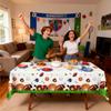 1pc Sports-Themed Tablecloth Birthday Party Supplies Indoor Outdoor Party Decorations Polyester Tablecloth for Sports Events