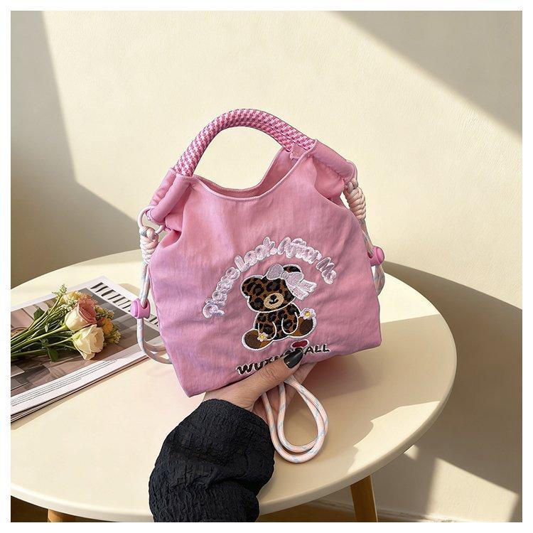 Bestickte Bucket Bag Handytasche Pendeln Einzelschulter Umhängetasche