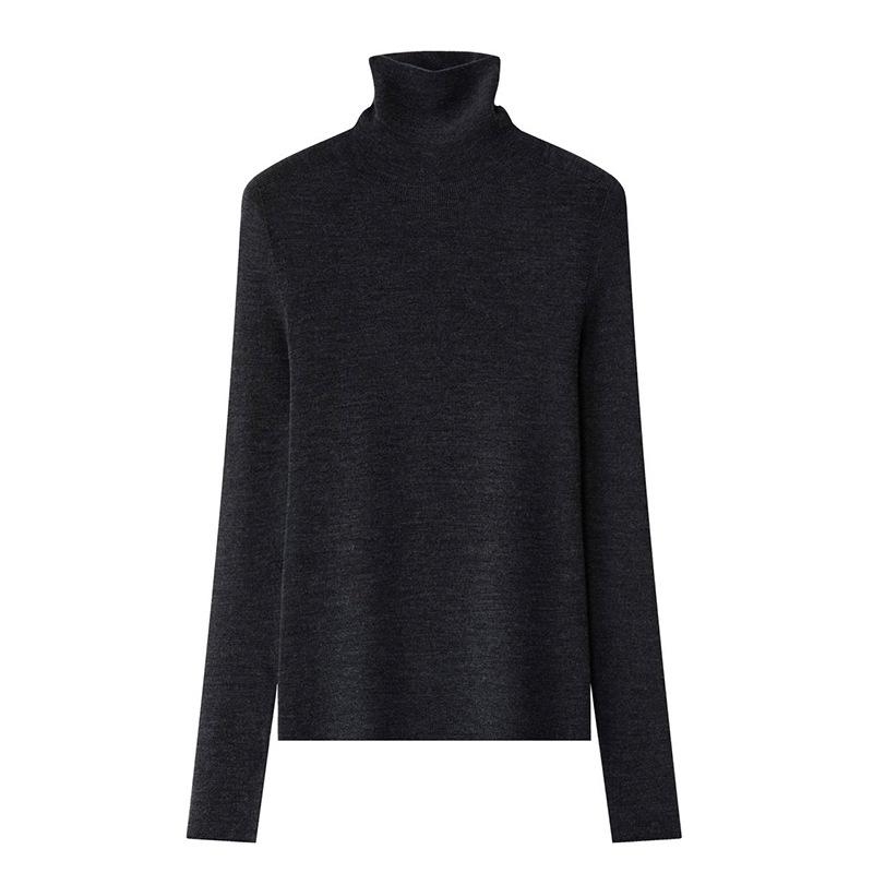High-necked worsted wool inner bottoming shirt women's early autumn new casual versatile knitted sweater