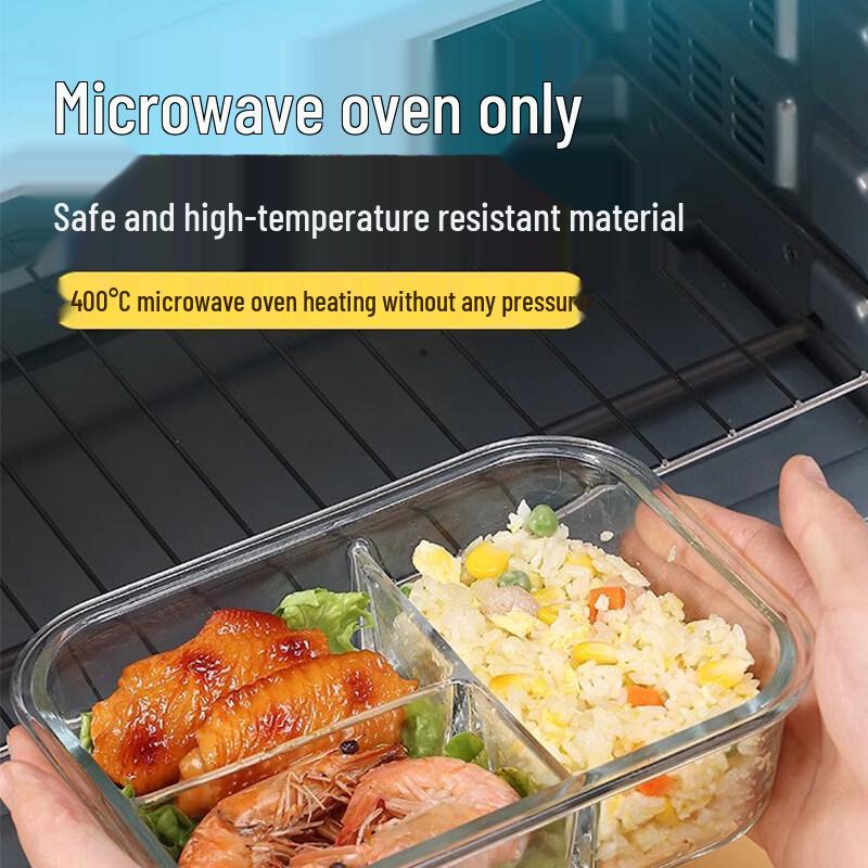 ZISIZ Glass Microwaveable Lunch Box