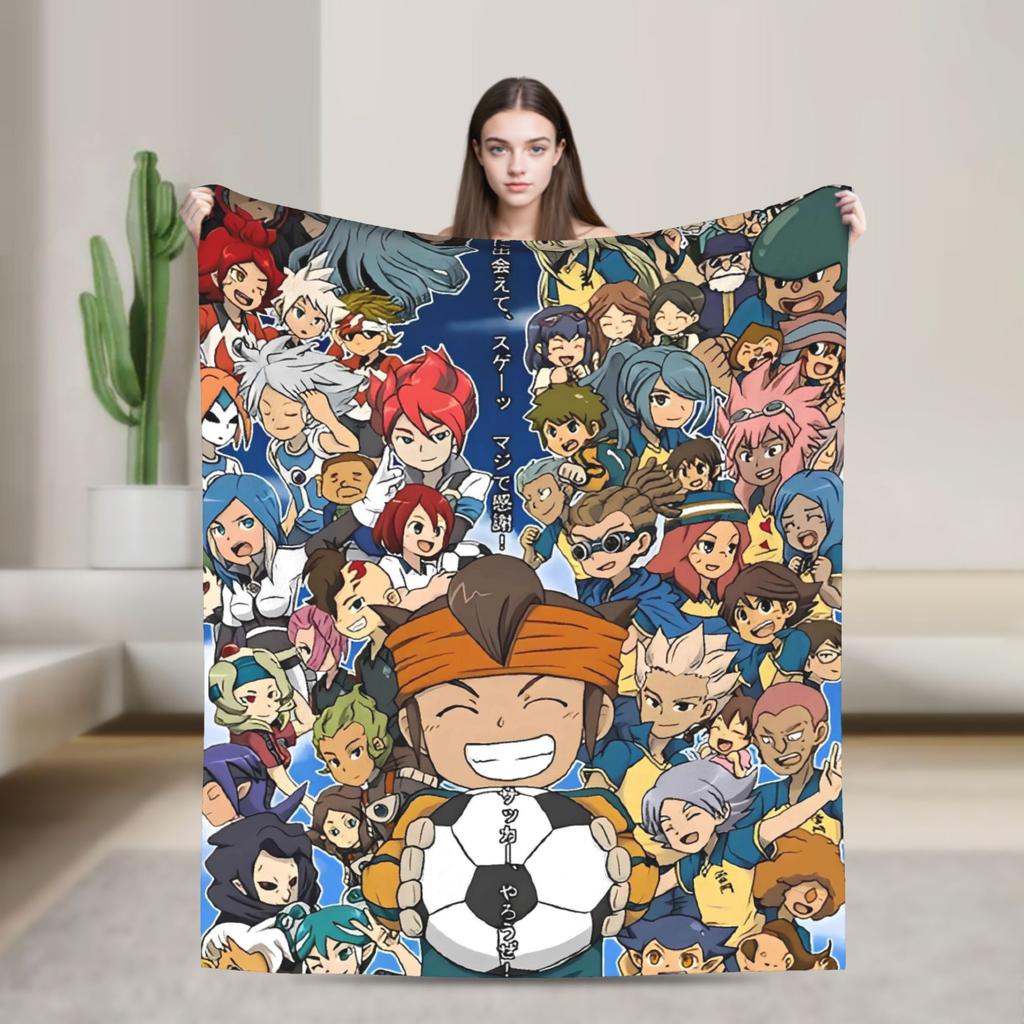 Inazuma Eleven Axel Blaz Gouenji  Blanket  Picnic Flannel Throw Blanket For Couch Bed Super Soft Design Quality Bedspread Gift