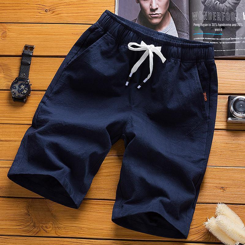 Men's Summer Beach Sports Shorts - Trendy, Solid Color, Lightweight, Loose-Fit Casual Pants
