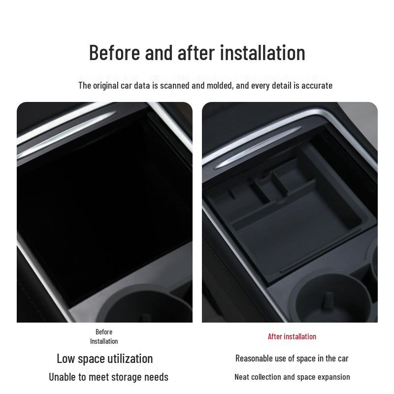 Silikonorganisatör för mittkonsol för Tesla Model 3/Y