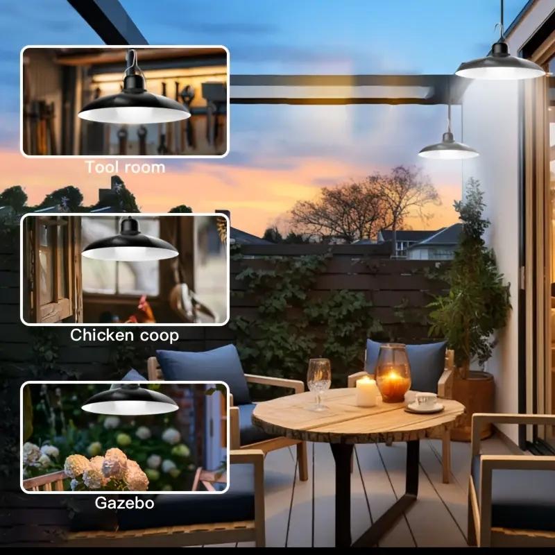 A New  Super Bright Split Dual Heads Solar Pendant Light Household Indoor Solar Light and Outdoor Solar Panel For Camping Garden