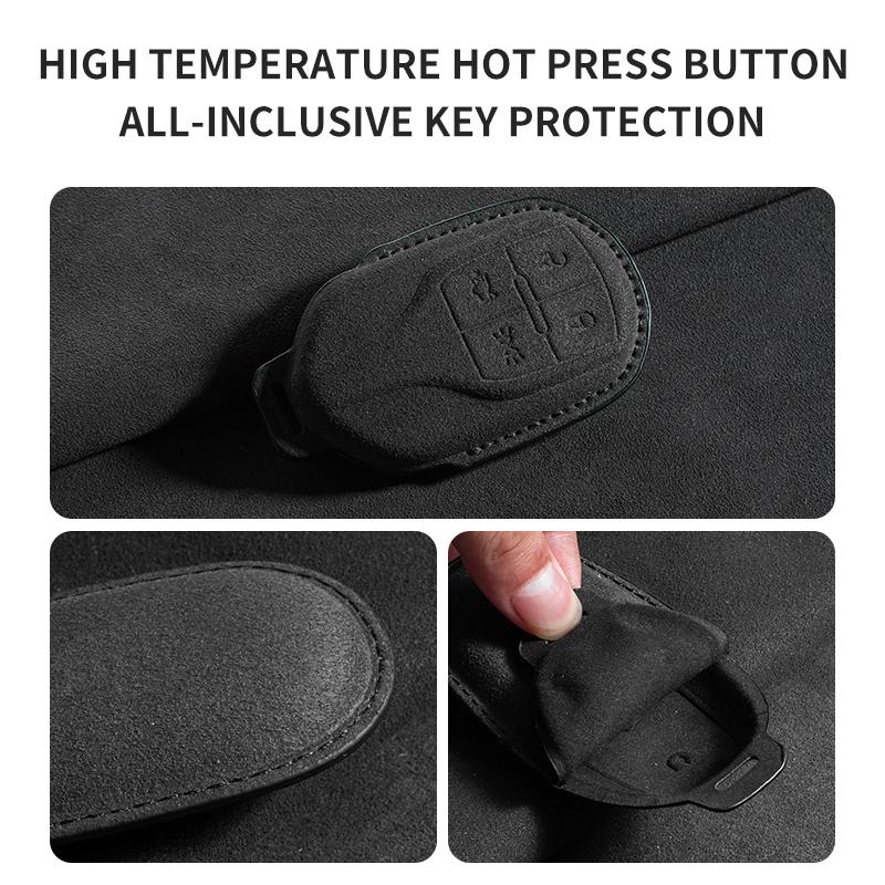 Leather Car Key Case For Maserati Ghibli President Grecale Levante Granturismo Quattroporte Grancabrio Mc2 Fob Auto Accessories
