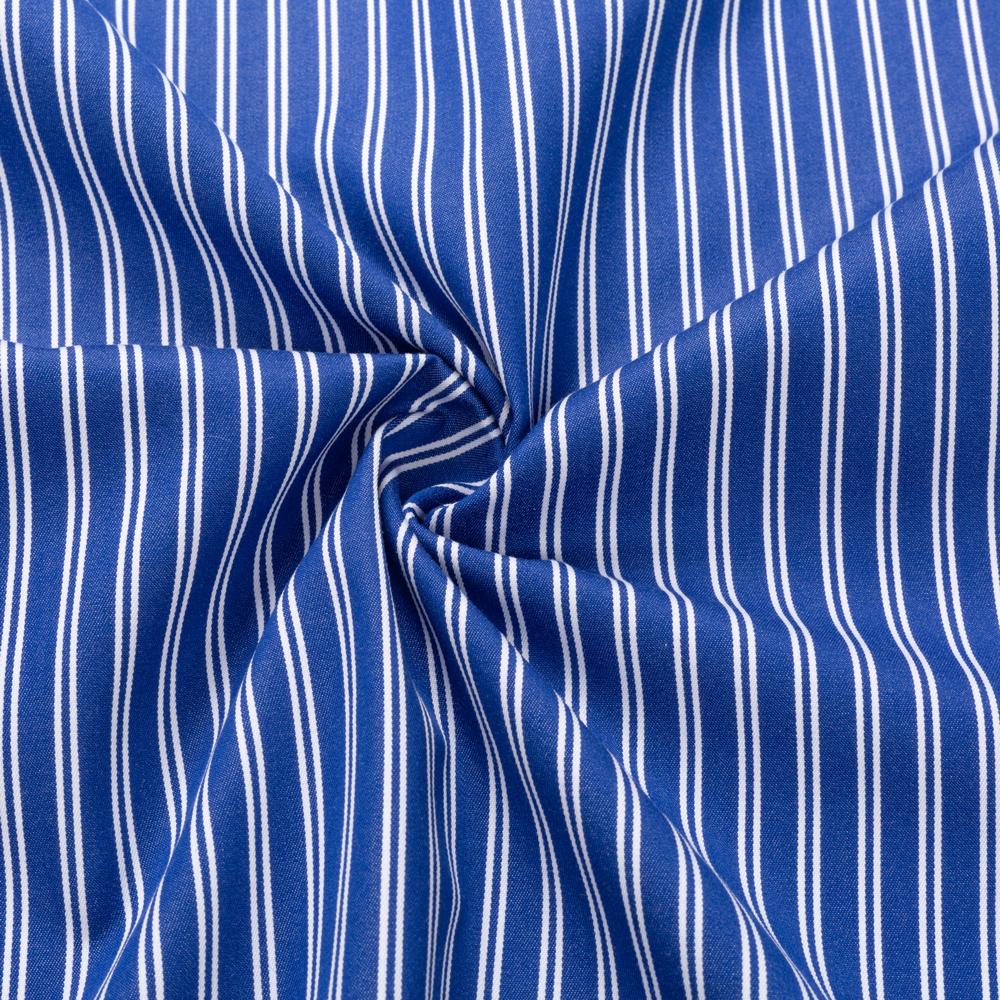 Men's Premium Non-Iron Pure Cotton Long Sleeve Formal Shirt with Spread Collar, No Pocket Plaid Striped for Business Casual Wear