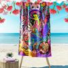 DAN DA DAN Print Beach Towel, Large Soft Quick Dry Towel for Beach Camping Swimming