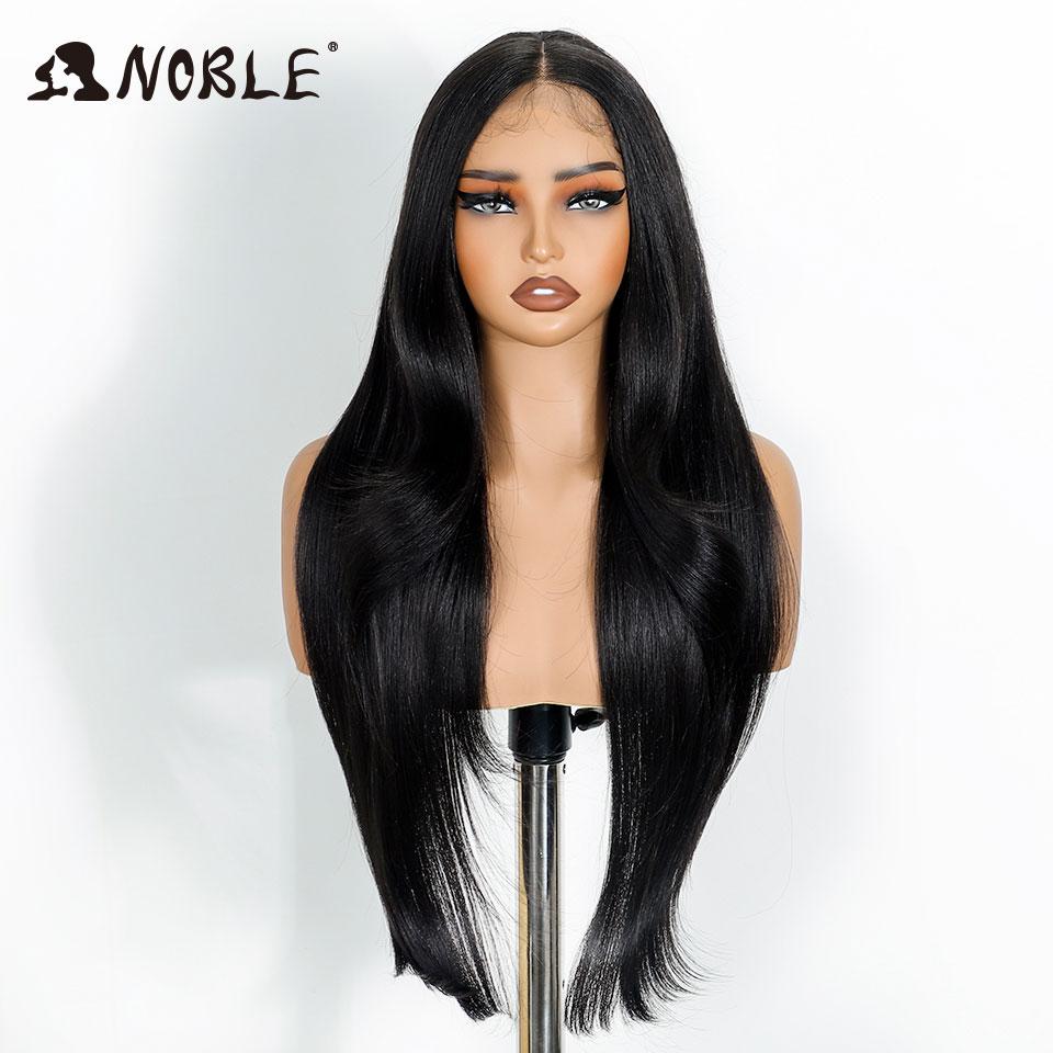 Noble Synthetic Lace Front Wig 28“ Highlight Honey Straight Bob Wig Cosplay Wigs For Women Lace Wig Lace Front Wig Synthetic
