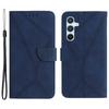 HT05 For Samsung Galaxy S24 FE Case Leather Magnetic Clasp Wallet Flip Phone Cover