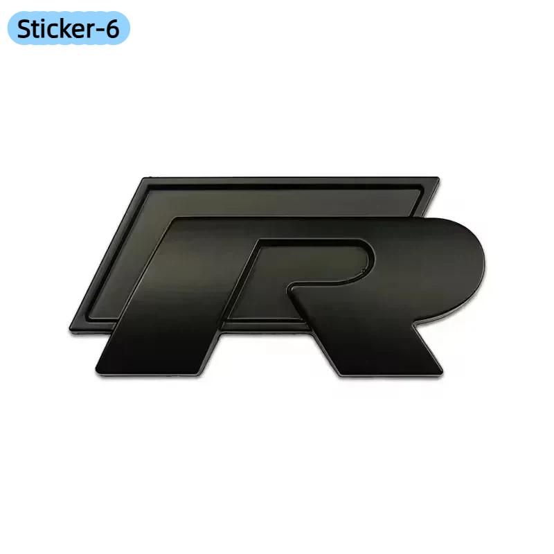 3D kovový znak R Znak na kufr auta Samolepka pro G-olf R Line P-olo P-assat J-etta T-ouareg