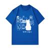 Men's 100% Cotton Crew Neck Short Sleeve T-Shirt, Cute Cat Art Pattern Casual Summer Tee, Comfortable Lightweight Daily Basic Tops for Cat Lovers