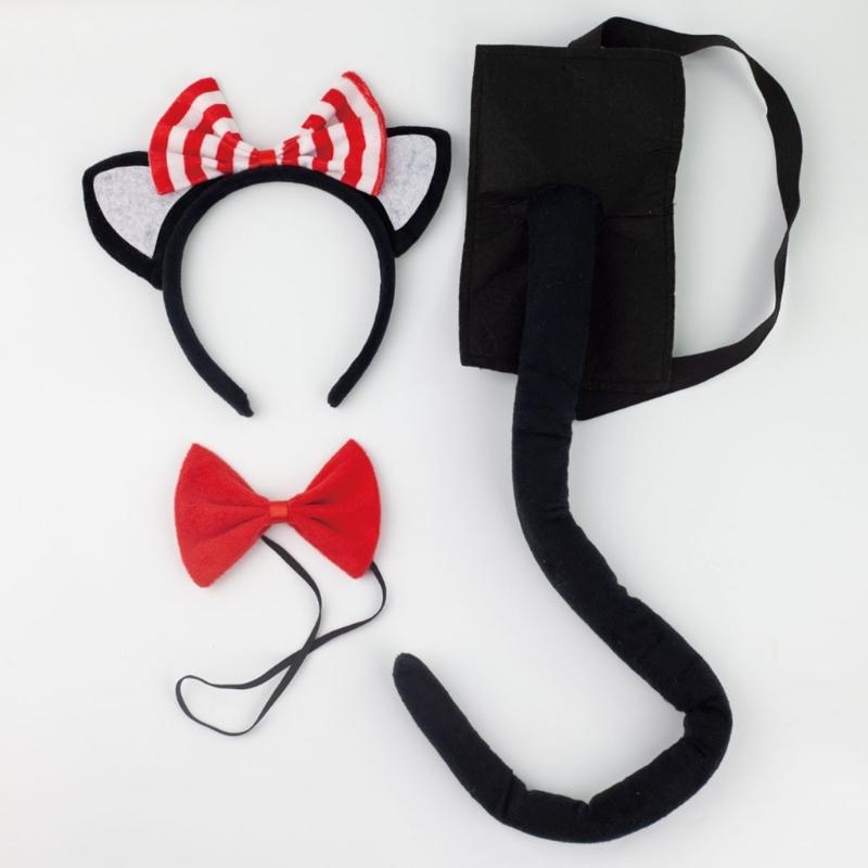Cats Costume Accessories With Headband, Tail, Skirt, Gloves, Knee High Socks for Cosplay Party Carnivals