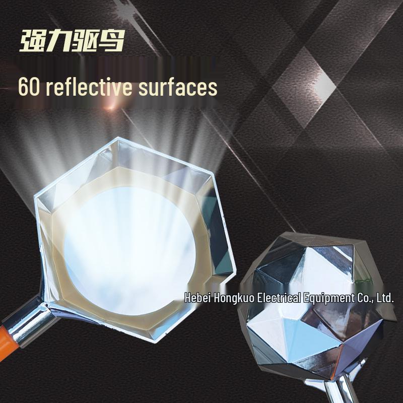 Solarbetriebener blinkender reflektierender Vogelabwehrer für Obstplantagen und Ackerland