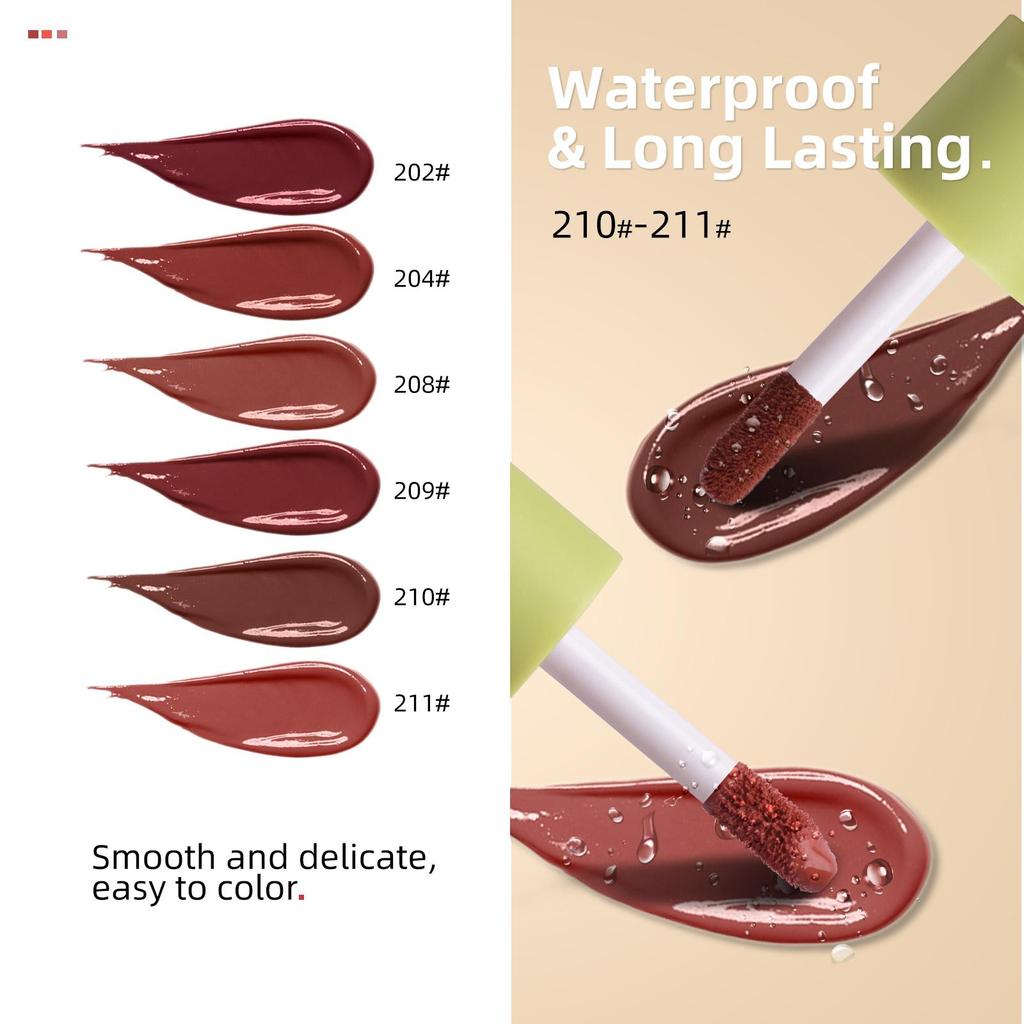 Earphone Shape Double Tube Air Matter Lip Gloss Long Lasting Waterproof Cosmetic 2.6gx2