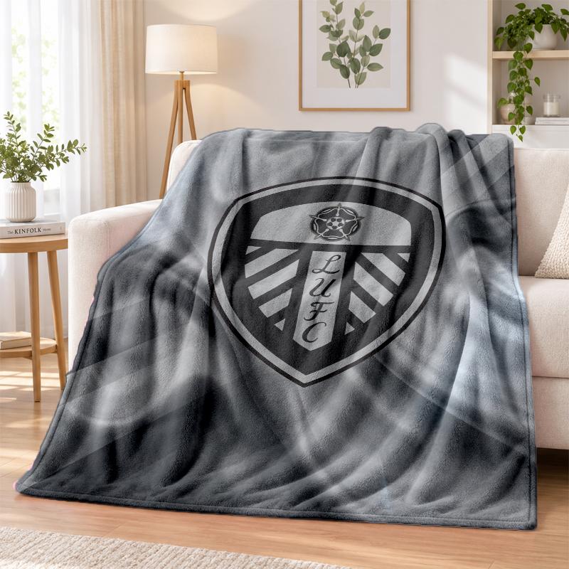 Leeds United Printed Flannel Blanket Warm Comfort Bed Throw For Indoor Home Decoration