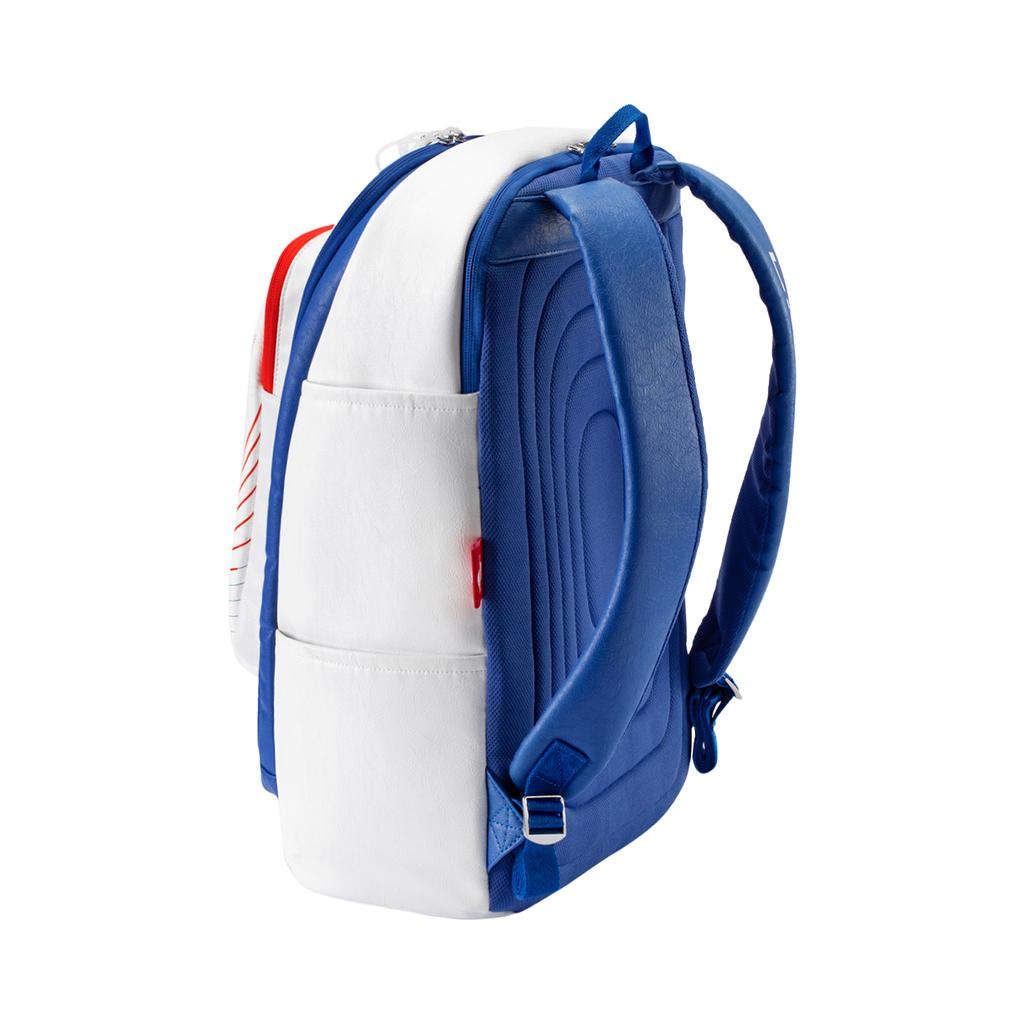 Li Ning Badminton Collection Eco Friendly PU Backpack Regular Unisex White & Blue & Red ABSU071-4