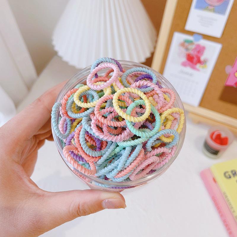 100 Boxed Tied Thumb Hair Rings, No Hair Pins, Baby, Children'S Hair Accessories, Rubber Bands, High Elasticity
