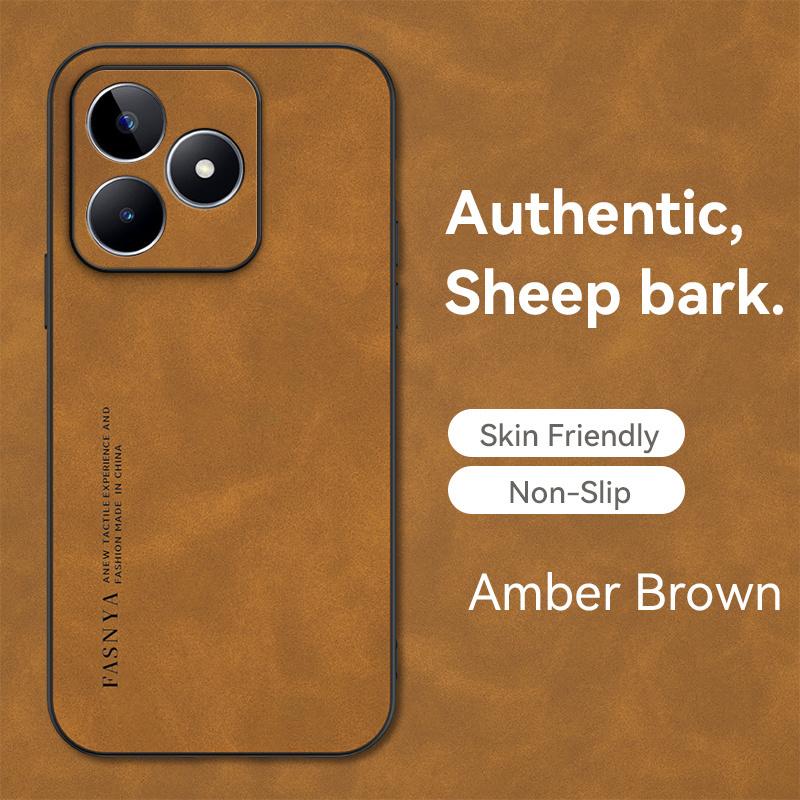 For Oppo Realme C53 Case 6.74''  Luxury Matte Leather Shockproof Phone Case for Opo Appo Realme C53 4G RealmeC53 C 53 Back Cover