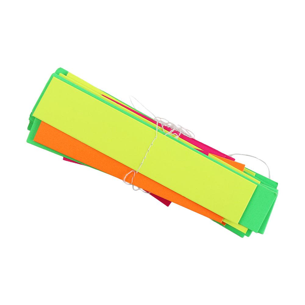 Rectangle Neon Fluorescent Garland Colorful Glow Pennant  Black Light Party