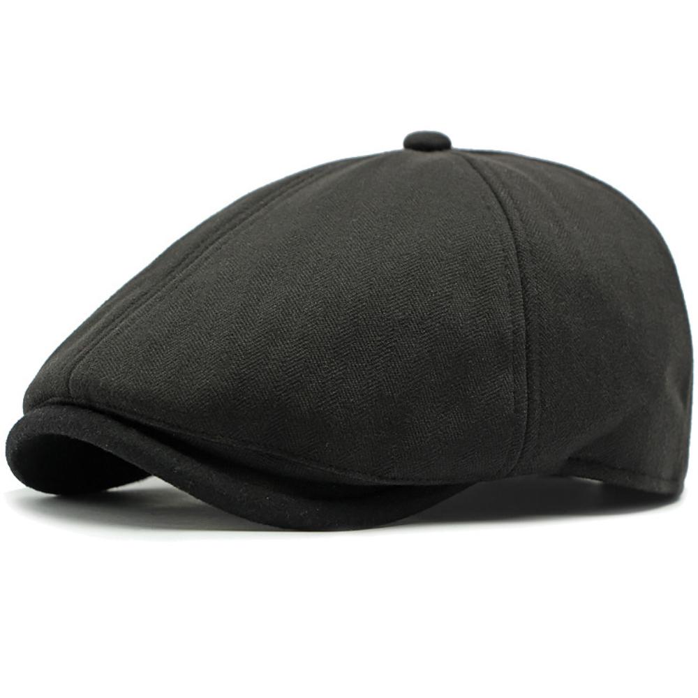HT4948 Berets for Men Women New Autumn Winter Cap Artist Painter Wool Beret Hat Male Female Ivy Flat Cap Fleece Lined Beret Cap