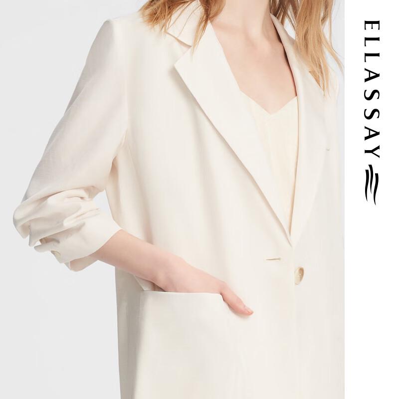 ELLASSAY Women's Minimalist Lapel Blazer EWB352T00700
