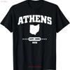 Athens Ohio OH Throwback Athletic T Shirt Vintage Washed Slightly Stylish Unisex Graphic Soft Casual Versatile Homme