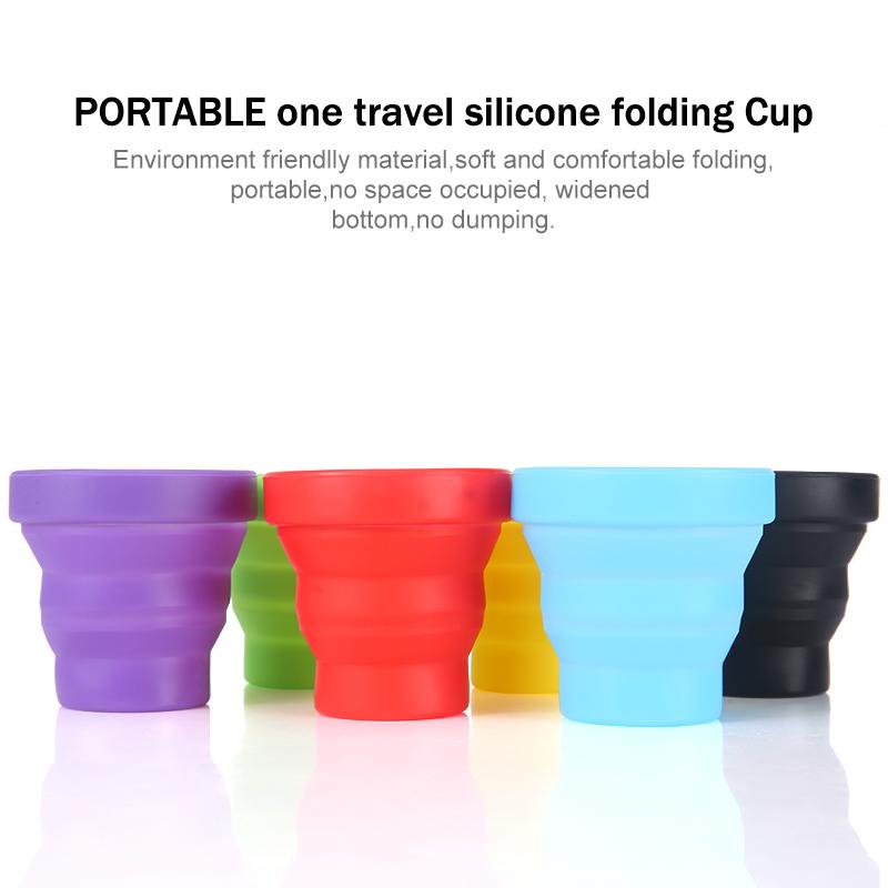 FAIS DU Folding Cup 200ml BPA FREE Food Grade Silicone Water Cup Easy To Carry Silicone Retractable Environmental Friendly Drinkw Practical Use