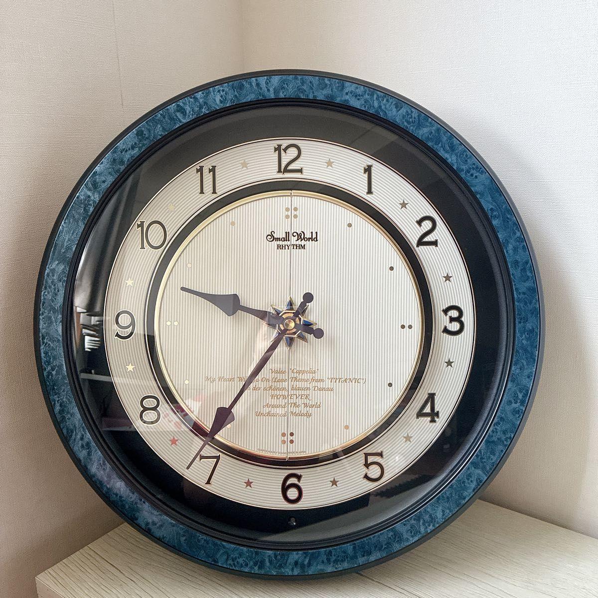 Used [Operation confirmed] RHYTHM Rhythm Watch Industry Small World Partage Home Wall Clock