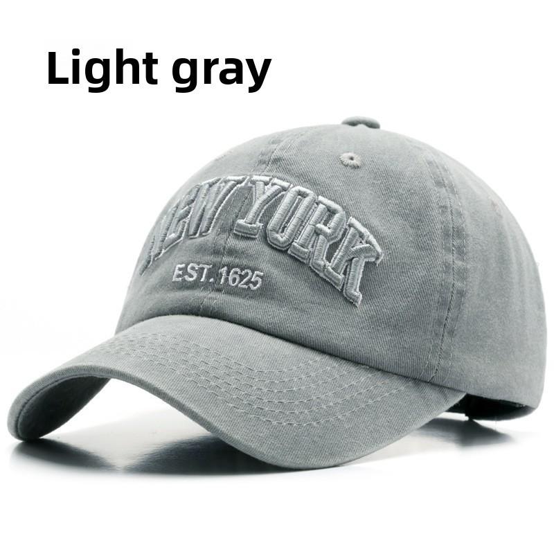 Letter Embroidered Washable Vintage Cotton Baseball Cap For Men Women Summer Casual