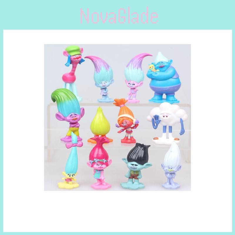 Trolls Poppy Movie Branch Action Figures Cake Toppers Doll Toy Gifts Pcsset 12