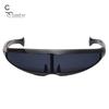 Colorful Sunglasses Novelty Futuristic Mirrored UV Protection Punk X-Men Men Personalized Narrow Sun Glasses for Women Outdoor Fashion
