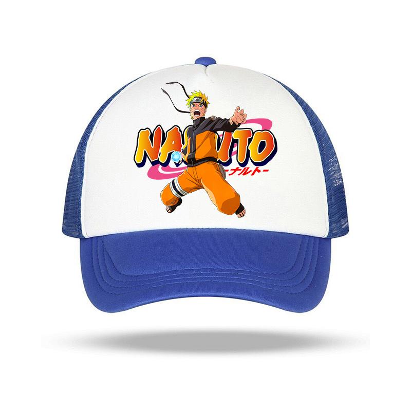Narutoed Peaked Cap for Boy Anime Sasuke Print Hat Fashion Kid Adult Caps Breathable Summer Hat Fashion Cartoon Costume Matching
