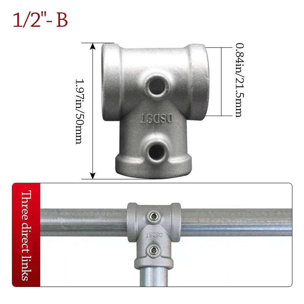 Fixed buckle Frame Fasteners Aluminum Alloy Steel Circular Pipe Connector  Steel Tube Shelf
