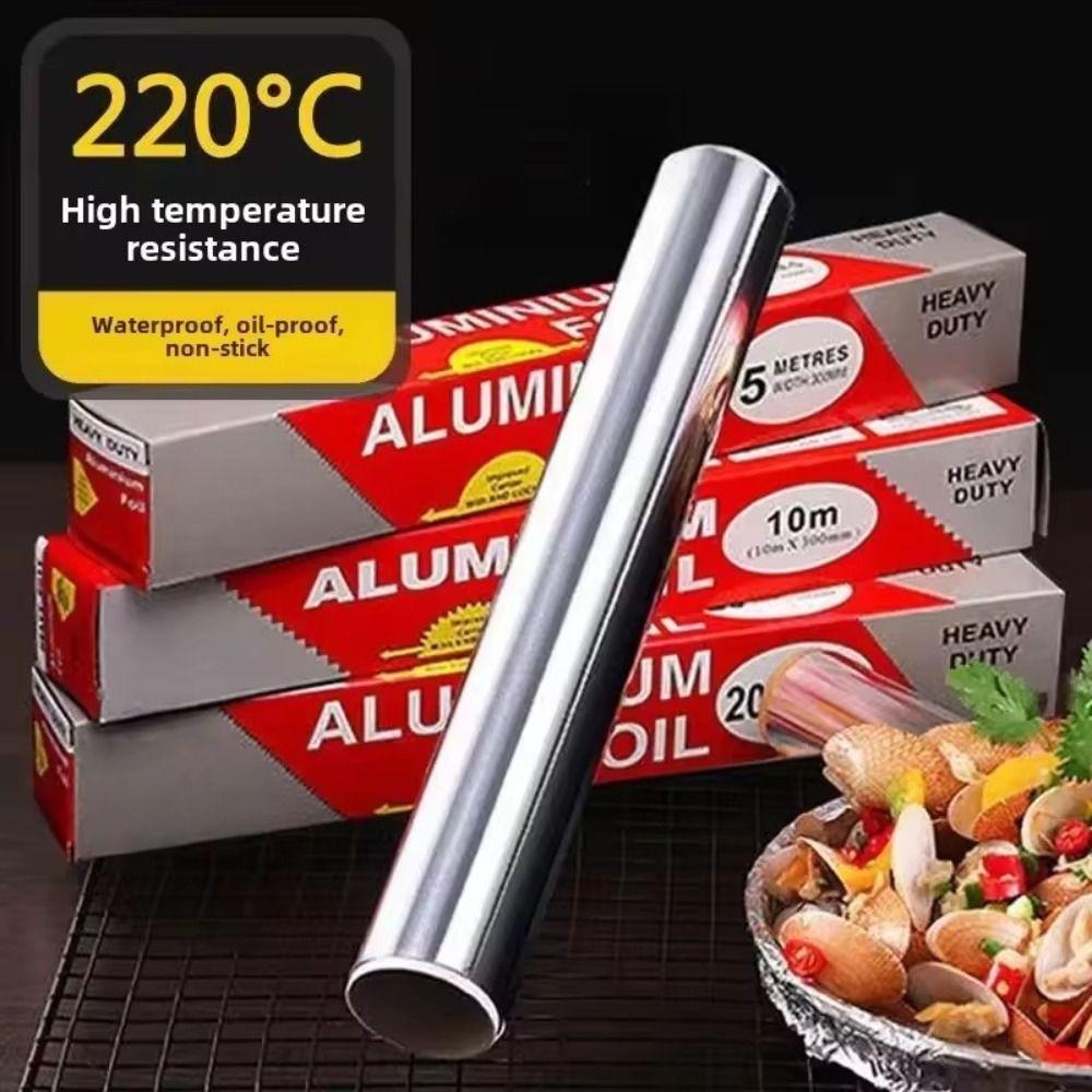 Folia Aluminiowa Papierowa Spożywcza 5m/10m/20m Folia do Grillowania do Frytkownicy Powietrznej Piekarnika Akcesoria BBQ