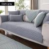 Cotton Sofa Cover Solid Color Non-slip L Shaped Slipcover Protect Pet Dog Cushion Mat Anti-dirty Sofa Cover for 1-4 Seats Sofa